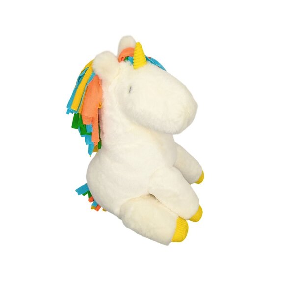Gigglescape Other - Plush Unicorn Toy With Rainbow Mane &‎ Yellow Hooves By Gigglescape